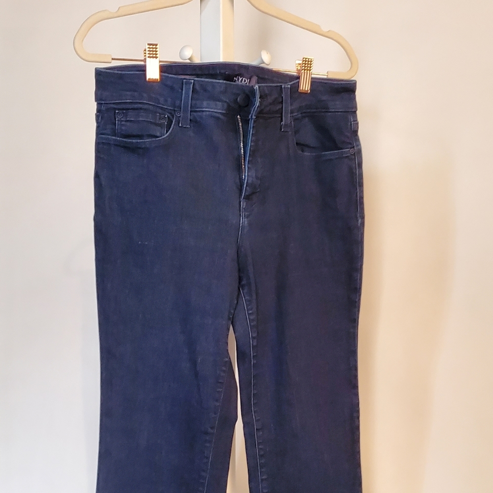 NYDJ Womens Blue Straight Leg Jeans